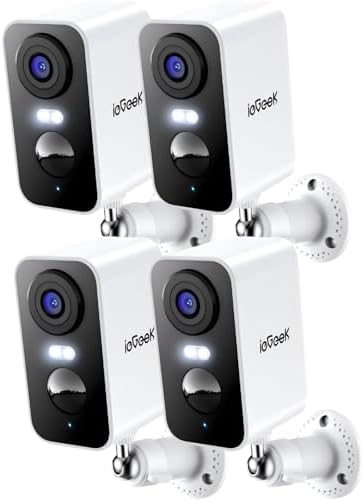 ieGeek 4 Pack Cameras System,Security Cameras Wireless Outdoor,2.4GHz Only