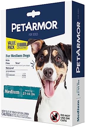 PetArmor Flea & Tick Topical Dogs 23-44 lbs, Fipronil, 6-Month
