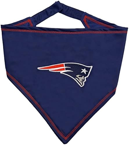 Pets First NFL New England Patriots TIE Bandana, Large/X-Large. Dog Bandana Scarf Bib for Pet Cat Dog. The Ultimate Game-Day, Party Bandana (NEP-3550-L-XL)