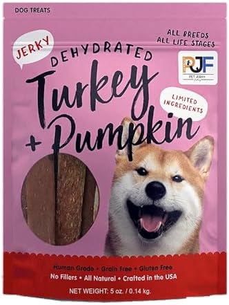 Turkey & Pumpkin 5 oz. Dog Jerky Treat | Human Grade | High Protein