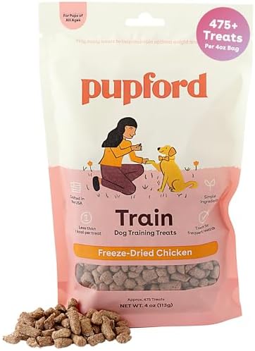 Pupford Freeze Dried Training Treats for Dogs & Puppies (Chicken, 4 oz)