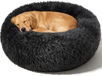Dog Calming Beds for Large Dogs Round Donut Washable Large Sized Dog Bed
