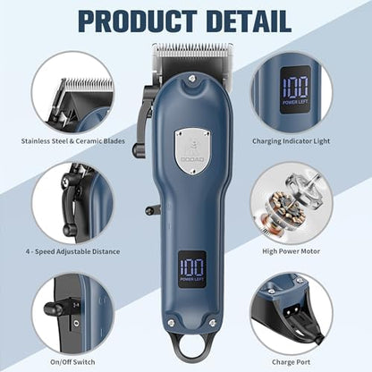 Dog Rechargeable Cordless Clippers for Grooming for Heavy Thick Hair&Coats