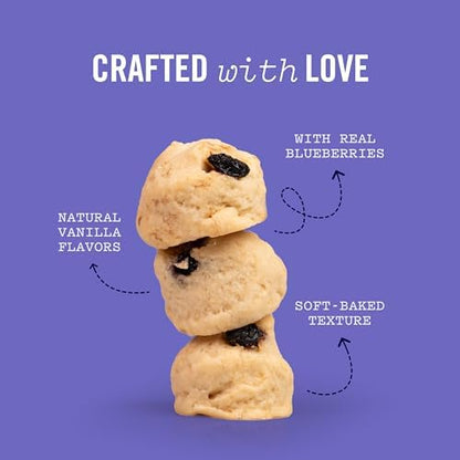 Three Dog Bakery Blueberry Pancake Bites,Treats with Real Blueberries & Vanilla,Mess-Free Snacks & Training Cookies for Dogs-& Puppies,Human-Inspired,(Pack of 2)
