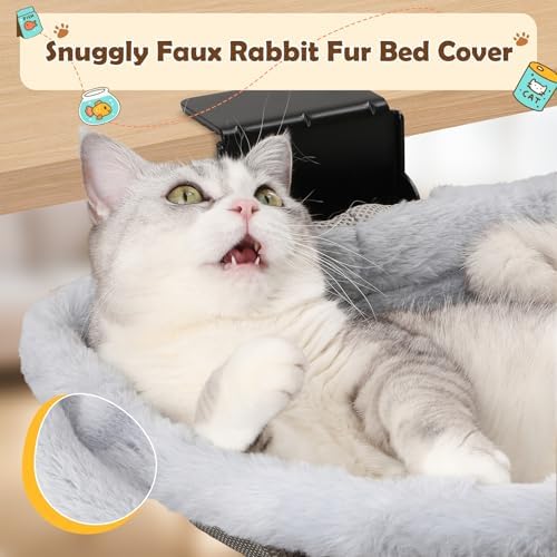 Extra-Sturdy Cat Desk Bed with Heavy-Duty Clamp