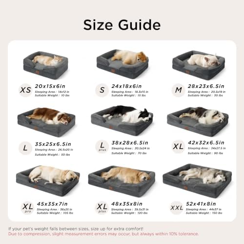 Bedsure Orthopedic XL Pro Dog Bed Extra Large with Removable Washable Cover