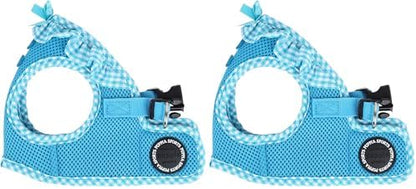 Puppia Vivien Vest Dog Harness Step-in All Season Mesh Cute No Pull No Choke Walking Training for Small Dog, Sky Blue, X-Small (Pack of 2)