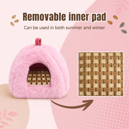 Guinea Pig Hideout with Removable Cooling Mat, Small Animal Bed