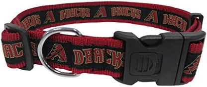 MLB Arizona Diamondbacks Licensed PET COLLAR- Heavy-Duty, Strong, and Durable Dog Collar. Available in 29 Baseball Teams and 4 Sizes