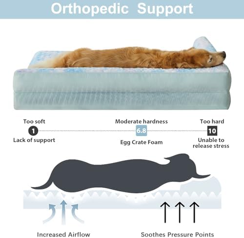BFPETHOME Orthopedic Washable Dog Bed, Sleeping Couch for Large Senior Dogs