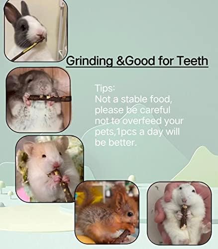 Apple Wood Sticks for Chinchilla,Chew Toys and Treats for Rabbit