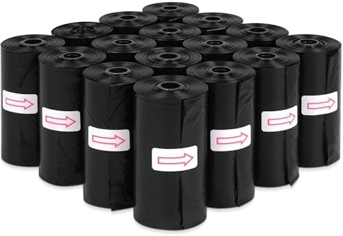 Toplive Dog Waste Bags, Poop Bags for Dogs, Extra Thick Strong Leak-Proof Doggy Bags 16 Rolls (240 Bags), Black