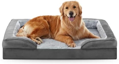 FURTIME Orthopedic Supportive Large Dog Bed, XL Waterproof Pet Bed