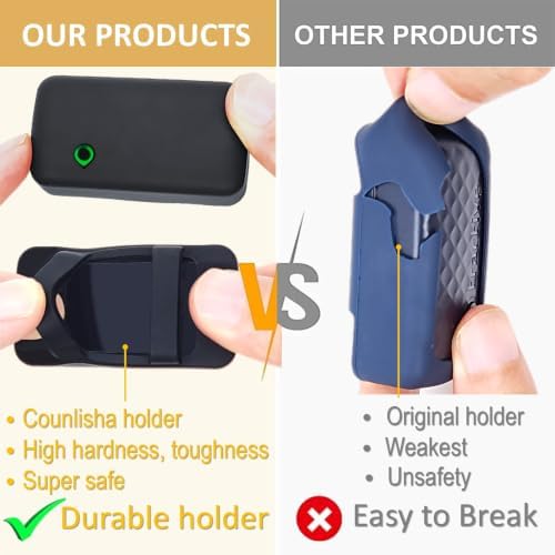 Silicone Holder for Tractive Cat Mini Tracker for pet Collar, Black,2 Packs