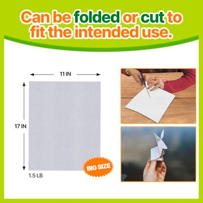 TORTO9 Cage Liner Sheets for Birds – 120 Pack, 11 x 17 in, 1.5 lb | Acid-Free & Non-Toxic Paper | Safe Pet Bedding, Craft Supply, Packing & Shipping Use