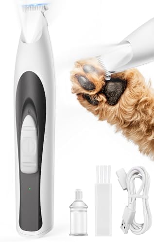 oneisall Low-Noise Dog Paw Trimmer with LED Light