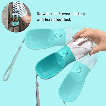 Cibaabo Dog Water Bottle Portable with Food Container & Filter for Travel