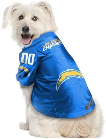 Littlearth NFL Los Angeles Chargers Premium Pet Jersey, Team Color, X-Large