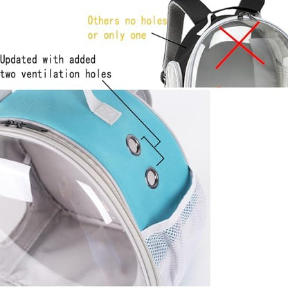 Crested Geckos Backpack Carrier,Reptile Portable Backpack Carrier with Small Backpack Harness Leash Set,Space Capsule Clear Bubble Window Travel Backpack for Lizard Travel,Guinea Pig,Bearded Dragon