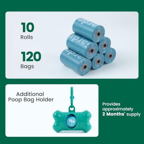 Gardner Pet Dog Poop Bags Rolls, 120Count Poop Bags for Dogs Extra Thick
