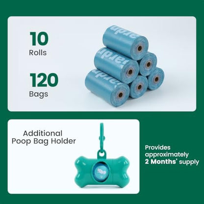 Gardner Pet Dog Poop Bags Rolls, 120Count Poop Bags for Dogs Extra Thick