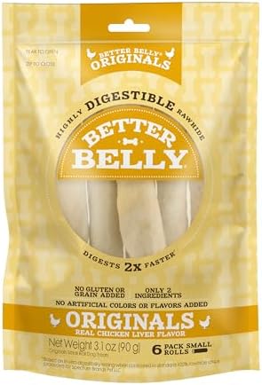 Better Belly Originals Small Roll Highly Digestible Dog Treats, 6 Count