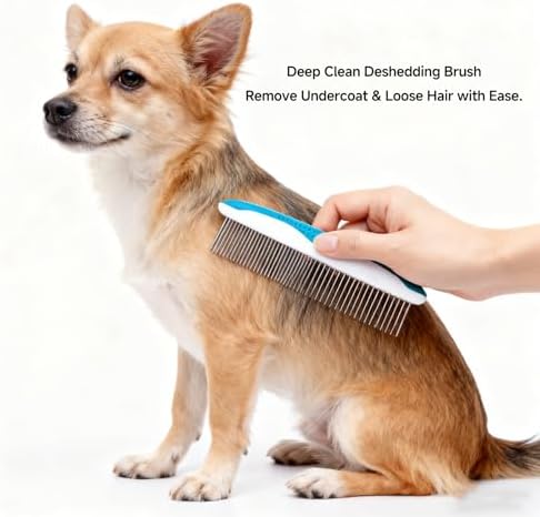 NVNAN 5-Piece Pet Grooming Kit with Deshedding Rake for dogs and cats