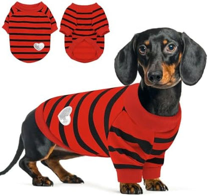 Queenmore Small Dog Shirt,Soft Breathable Dog Shirt for Dogs Cats Boy Girl,Pet Clothes for All Season,Breathable Lightweight Pet Tshirt for Frenchie, Dachshund, Yorkie
