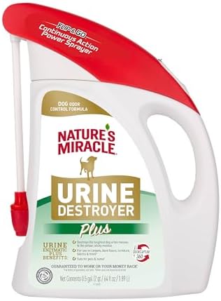Nature's Miracle Dog Urine Destroyer Plus, Enzymatic, 64 oz Flip & Go