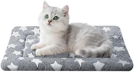 Dog Bed Mat for Crate, Soft Kennel Pad, Durable Comfort Mat for Dogs and Cats, Home and Crate Use (Gray, 18"*14"*1.5")