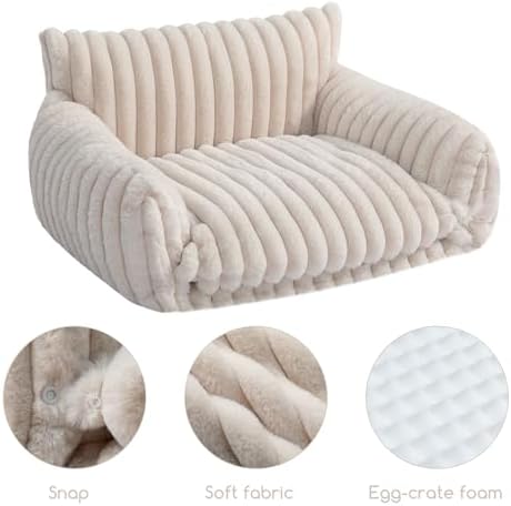 Hollypet Cat Bed Small Dog Orthopedic Couch Beds for Pets up to 20 lbs