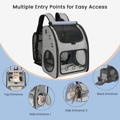 Expandable Cat Carrier Backpack, Large Space,Airline Approved, XL