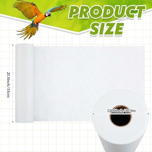 Drydiet Cage Liner for Birds, 100 ft x 11 Inch, Parakeet Cage Liners