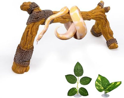 Snake Climbing Branch,Resin Reptile Wood Trunk Enclosure Branches Decor
