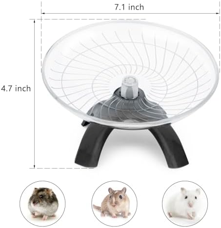 Silent Hamster Exercise Running Wheel Flying Saucer, Black