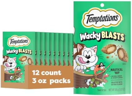 Temptations Wacky Blasts Cat Treats, Nautical 'Nip Flavor, 3 oz, 12 Pack