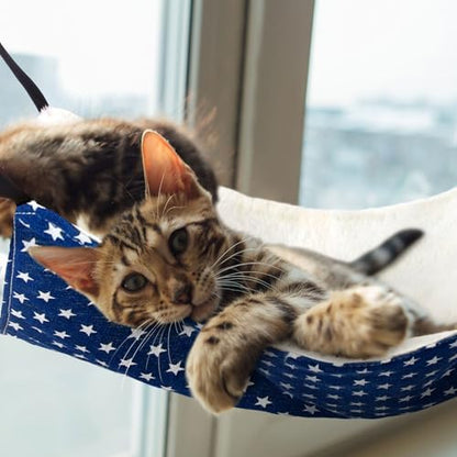 Jetec 2 Pack Cat Hammock for Cage, Pentagram, L