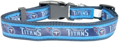 Pets First NFL Tennessee Titans Licensed PET COLLAR, Large - Heavy-Duty, Strong, and Durable Dog Collar. Available in 31 Football Teams and 4 Sizes