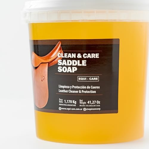 EQUI - CARE: Clean & Care Saddle Soap, Glycerin-Based soap with Added Moisturizers Designed to Clean and Condition Leather. Keep Your Leather tack and Equipment in top Condition.