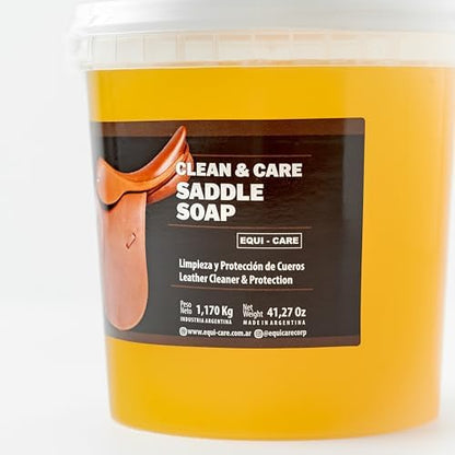 EQUI - CARE: Clean & Care Saddle Soap, Glycerin-Based soap with Added Moisturizers Designed to Clean and Condition Leather. Keep Your Leather tack and Equipment in top Condition.