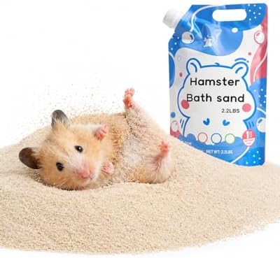 Meow&Woof Hamster Sand, 2.2 lbs Natural Desert Bath Sand & Potty Litter, Low Dust Small Animal Sand for Hamsters, Chinchillas, Gerbils, Syrian Hamsters, Mice