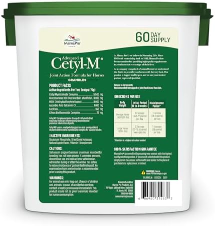 Manna Pro Cetyl-M Horse Joint Supplement with Omega-5, 5.1 lb