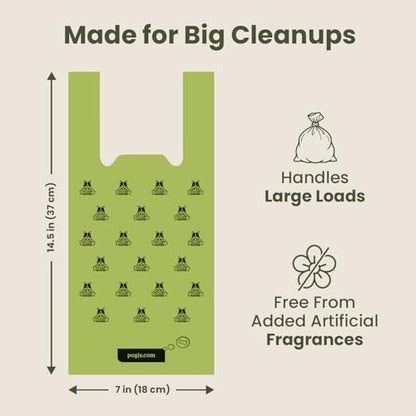 Pogi's 300 Unscented Dog Poop Bags with Handles - Earth-Friendly, Leak-Proof, Ultra Thick, 4+ Month Supply (Pack of 2)