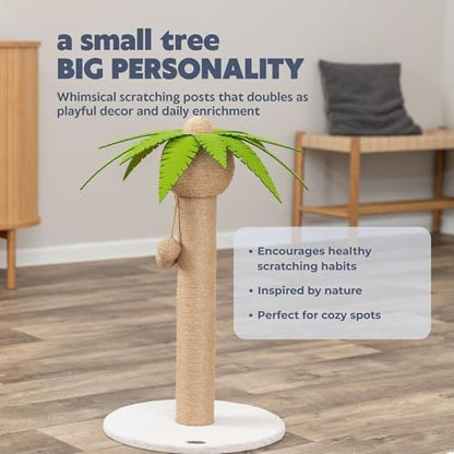 TRIXIE Palmela 25.6-in Palm Tree Cat Scratching Post with Jute Rope