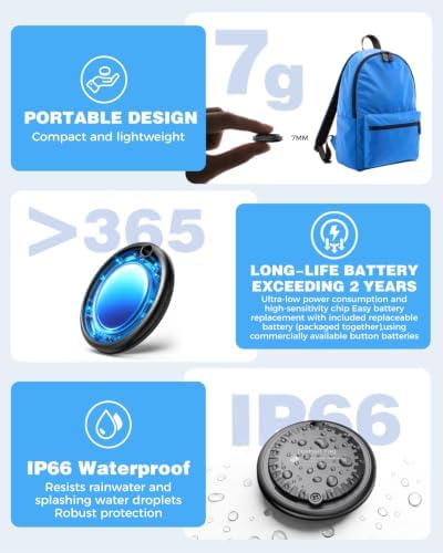 Air Tags for Android,Air Tags-4 Pack Android,2 Year Battery Life,Air Tracker Tags with 4 Case,Google Find Trackers for Google'S Find Hub App,IP65 Waterproof Luggage Tracker for Keys