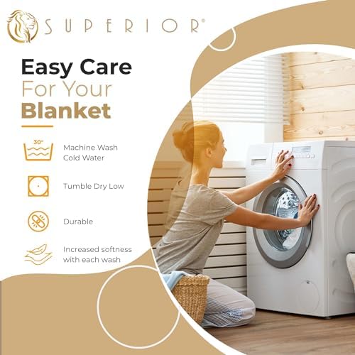 Superior Metro All-Season Cotton Blanket, Woven Blanket for Couch, Bed, Bedding, Farmhouse, Home Essentials, Cute and Cozy Bohemian Blankets, Herringbone Weave, King, White