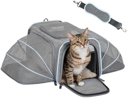 Petsfit Small Double Expandable Cat Carrier for Kittens and Air Travel