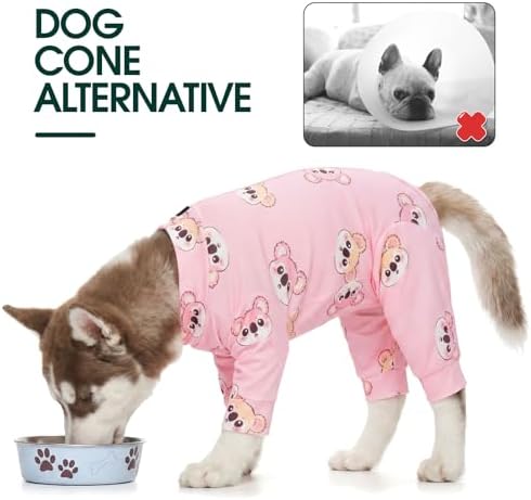 Kuoser Dog Recovery Suit, Anti-Licking Pajamas for Wounds