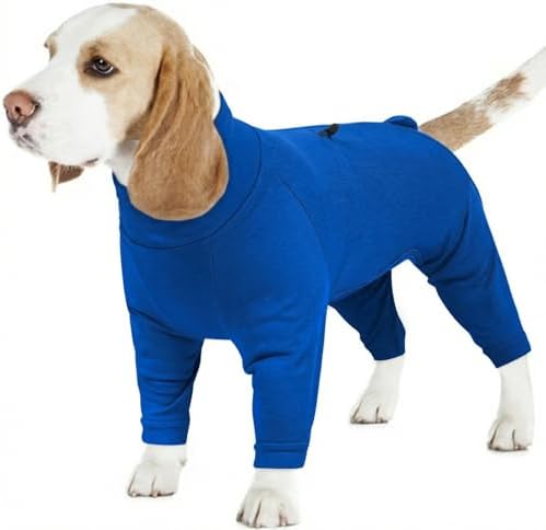 Adjustable Recovery Suit for Small Dogs, Dog Pajamas, Blue, XS