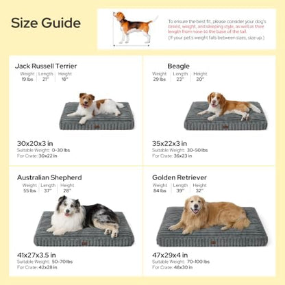 Bedsure ComfyFleece™ Fluffy Balanced Support Large Dog Bed for Crate,35x22